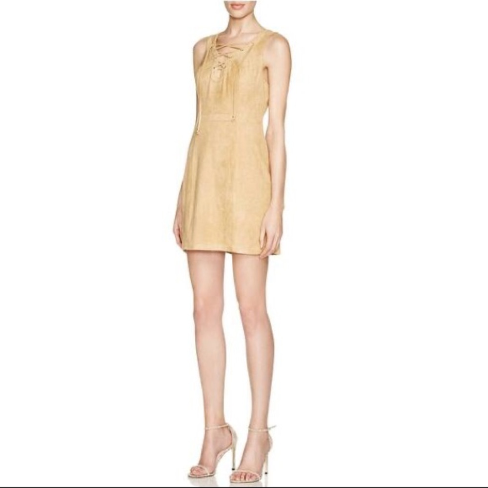 Guess Brown Suede Sleeveless Dress